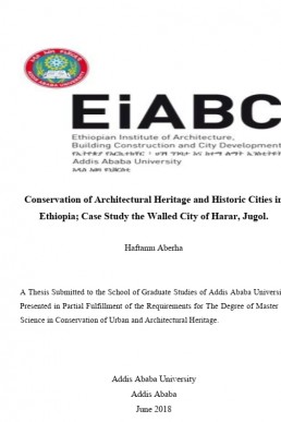 Case Study the Walled City of Harar Jugol